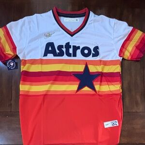 Nolan Ryan Houston Astros Throwback Nike Cooperstown Jersey Adult Size Large NWT